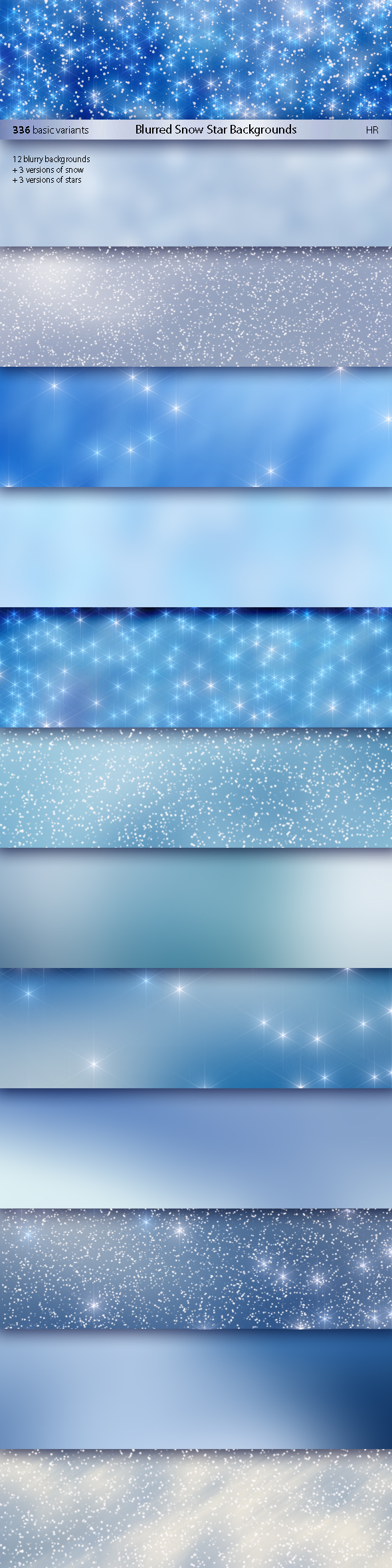 Blurred Snow Star Backgrounds