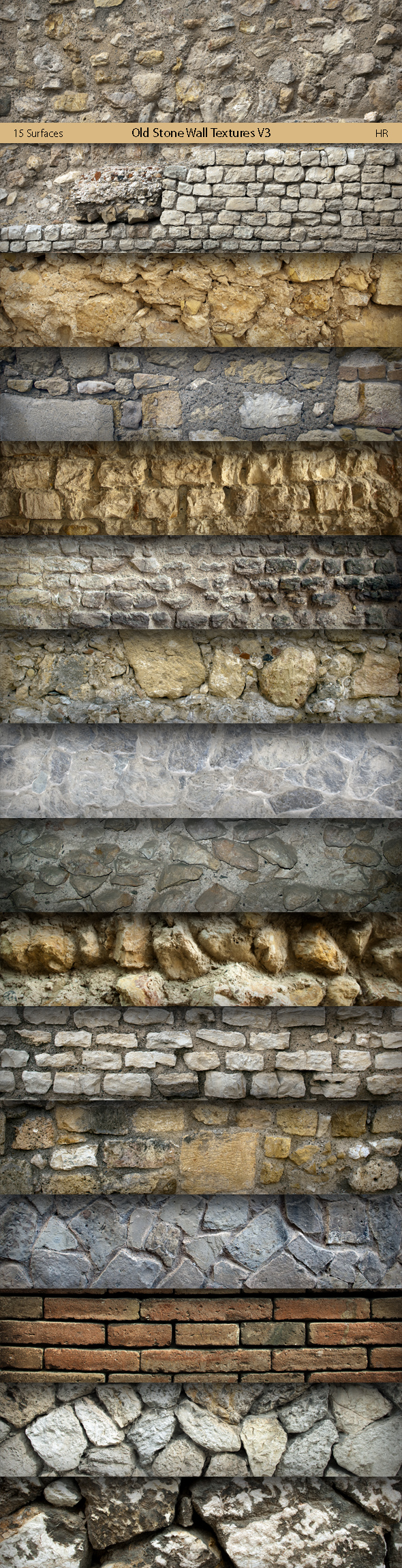 Old Stone Wall Textures V3