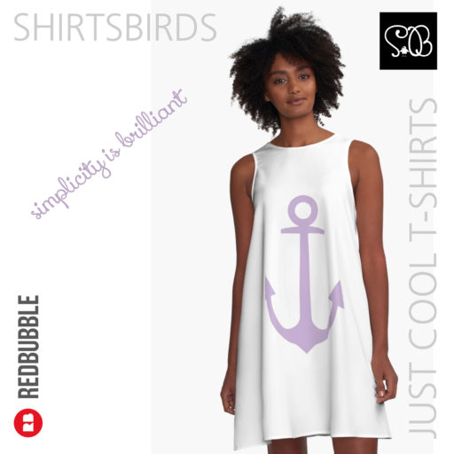 Anchor | Woman Sea T-shirt | Crocus Petal Color
