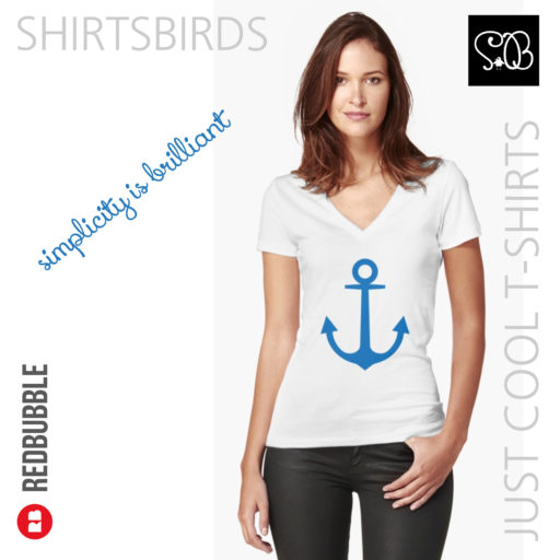 Anchor | Woman Sea T-shirt | Nebulas Blue Color
