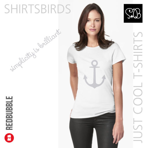 Anchor | Woman Sea T-shirt | Quiet Gray Color