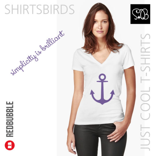 Anchor | Woman Sea T-shirt | Ultra Violet Color