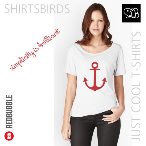 Anchor | Woman Sea T-shirt | Valiant Poppy Color